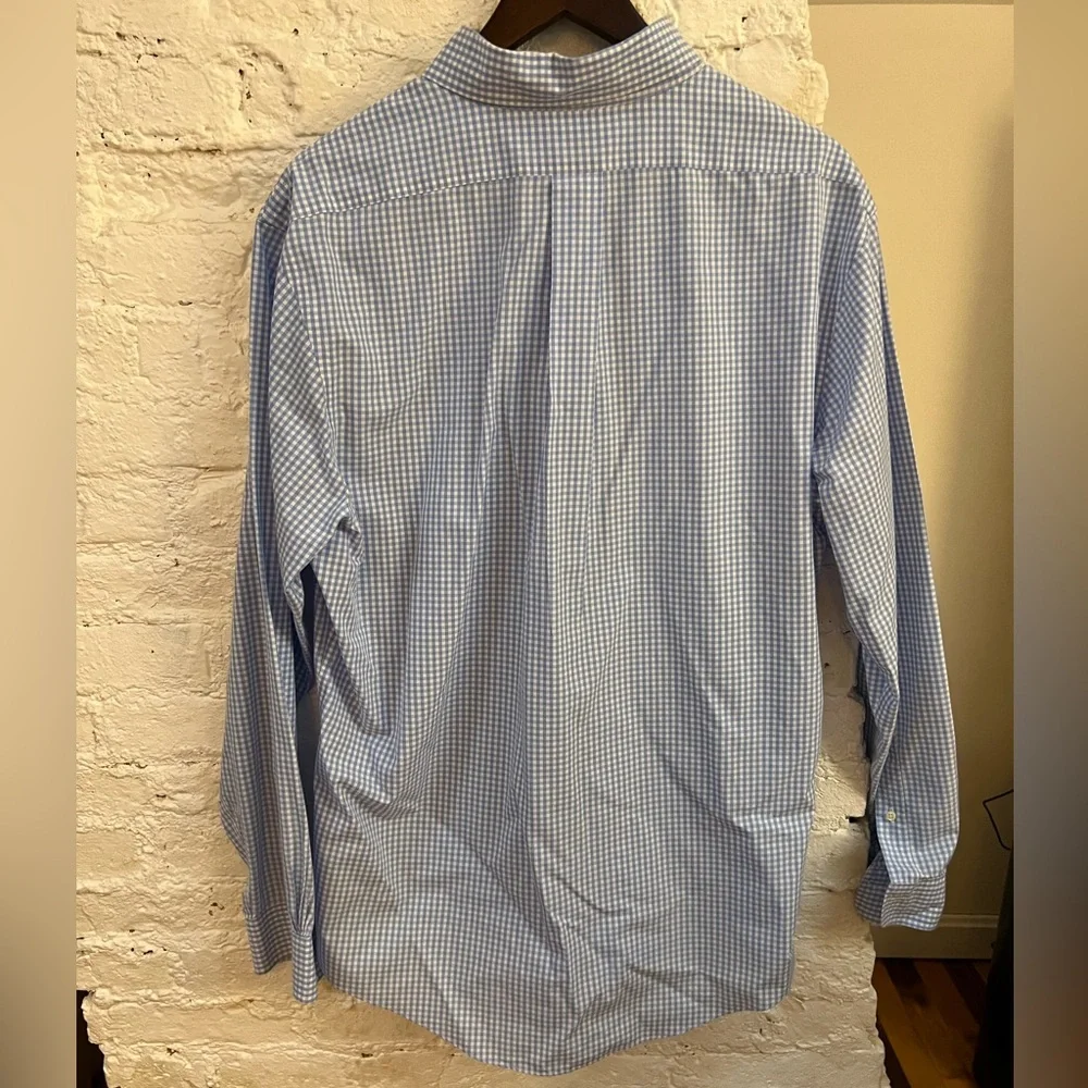 Brooks Brothers Light Blue Checked Button Down Regent Dress Shirt